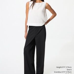 Uniqlo Women's Black Wide-Leg Trousers